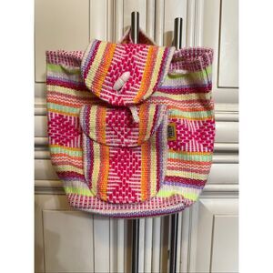 Pinzon Women's Artesanias Woven Backpack Handbag Multicolor